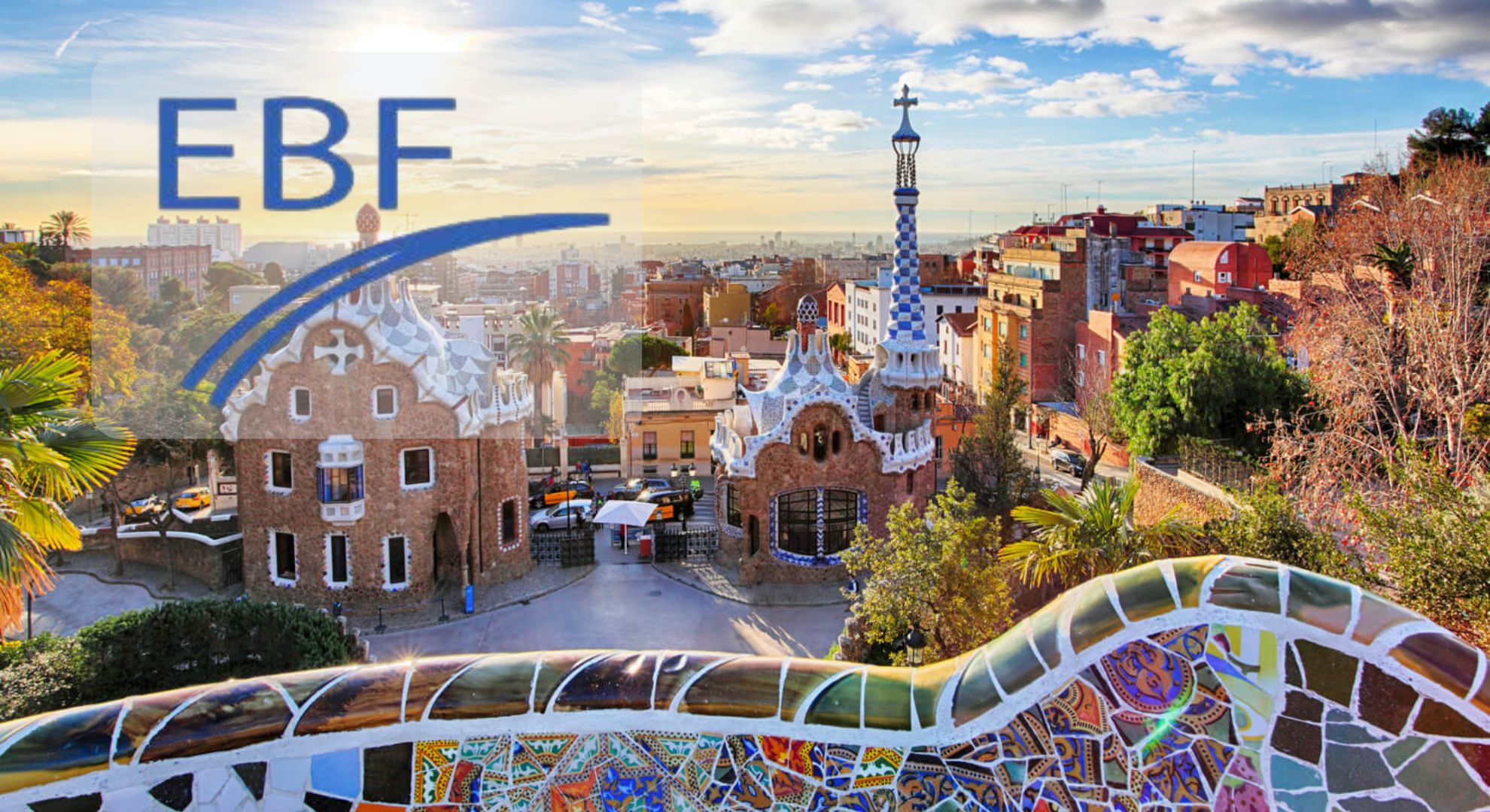EBF Open Symposium event logo with Barcelona view